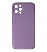 Pilelistore   iPhone 12 Pro Kılıf Coco Deri Silikon Kapak - Lila