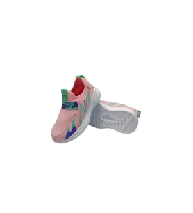 HABIBEAR bağcıksız Cırtsız Ortapedik  & Anatomik Sağlam Kaymaz Tabanlı Nefes Alan Kız Çocuk Spor Ayakkabısı (Pembe)