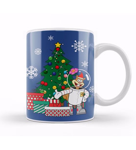 Sandy Cheeks Around The Christmas Tree Spongebob Kupa Bardak Porselen