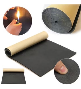 Araç 10mm Flexi Kauçuk 100cmx 5mt Yanmaz Oto Ses Yalıtım Süngeri Yapışkanlı 5m² (Çok Renkli)