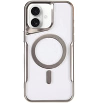 Newface Apple iPhone 16 Kılıf Boyi Magsafe Silikon Kapak - Gümüş