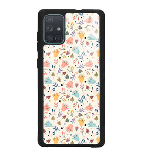 Samsung A71 Uyumlu Beyaz Bindanlı Tasarımlı Glossy Telefon Kılıfı