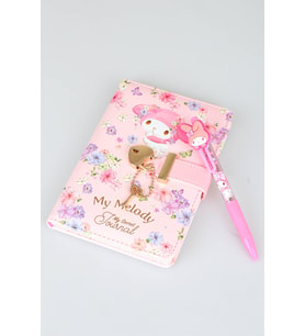 x Dekomus Lisanslı My Melody Dreamy Secret Garden A6 Kilitli Hatıra Defteri & 3d Uçlu Kalem Seti