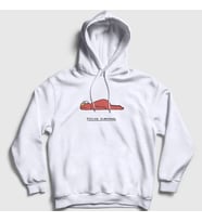 Presmono Unisex Beyaz Feeling Elmotional Kapüşonlu Sweatshirt 288197tt