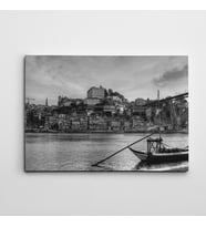 Nehir ve Kayıklar Kanvas Tablo