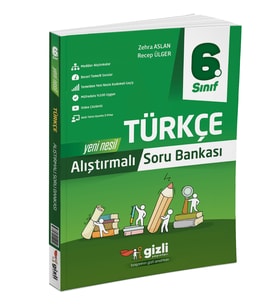 GİZLİ YAYINLARI 6.SINIF ALIŞTIRMALI TÜRKÇE SORU BANKASI