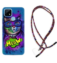 Realme C11 C21 C21Y C25Y C11 2021 Kılıf Boyun Asklı Rasta Silikon Super Meow 1715