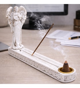 Polyester Melekli Tütsülük – Zarif ve Huzur Veren Dekoratif Tasarım (24 cm) (Karışık)