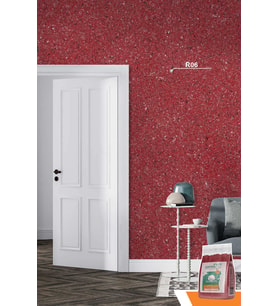 VENTRAWALL Isı Ve Ses Yalıtımlı Sürülen Duvar Kağıdı %100 Pamuk Kırmızı R06- 1,5 Kg5m²