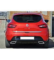 Renault Clio 4 Sport Difüzör Piona Black + Egzoz Ucu Kromlar 2012 2013 2014 2015 2016