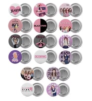 Black Pink Çanta Rozeti Seti 16 Adet En Büyük Boy 5.8cm İğneli Broş