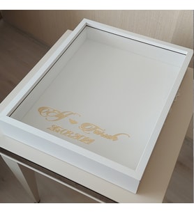 Kişiye Özel İsimli 40x50 cm 8 cm Derinliğinde Gül Kutusu! Anı Çerçevesi!