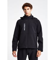 Erkek Fermuarlı Kapüşonlu Sweatshirt 25K-1065 (Siyah)