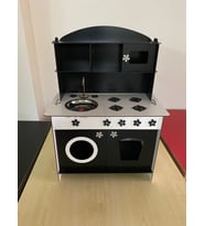 3 MM AHŞAP OYUNCAK MUTFAK SİYAH