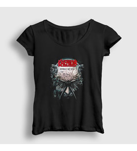 Presmono Kadın Siyah Enemy Of God Kreator T-Shirt 399418tt