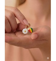 925 Ayar Gümüş Tasarım Taşlı Ve Mineli Charm Çeşitleri.rose.gold.rodaj Renk Seçeneği
