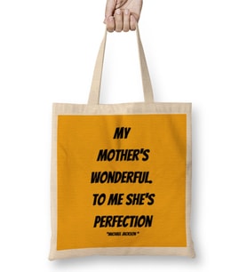 Michael Jackson Quotes Art Gift - Vintage Retro Style Bez Çanta Uzun Saplı