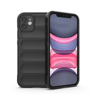 Apple iPhone 11 Kılıf Esnek TPU Oyuklu Arka Yüzey Tasarımlı Zore Etnik Silikon Kapak (Siyah)
