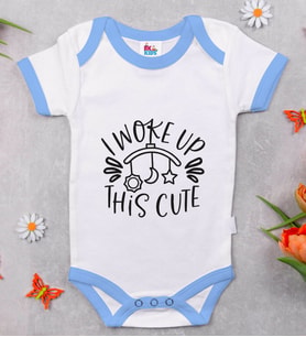BK Kids This Cute Tasarımlı Mavi Bebek Body Zıbın-1