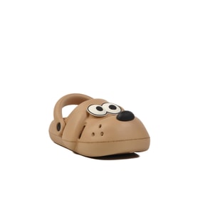 Bej Unisex Çocuk Sabo Terlik Doggy F