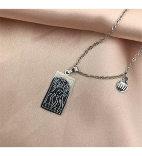Kişiye Özel 925 Ayar Gümüş Başak Burcu Tarot Kolye