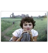 Cakatablo Sophia Loren Arka Planda Tarih MDF Tablo