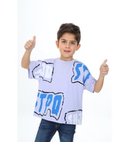 Toontoy Erkek Çocuk Baskılı Tişört (Mavi)