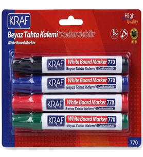 KRAF DOLDURULABİLİR TAHTA KALEMİ 4'LÜ SET 770-4