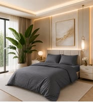 Karden Flower Aurelia Linea %100 Pamuk Saten Çizgili Tek Kişilik Nevresim Takımı