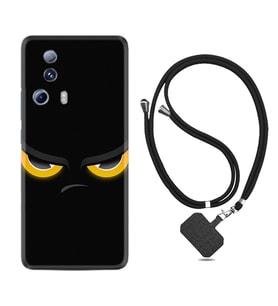 Xiaomi Mi 13 Lite Kılıf Silikon Boyun Askılı İpli Desenli Silikon Black Eyes 1644