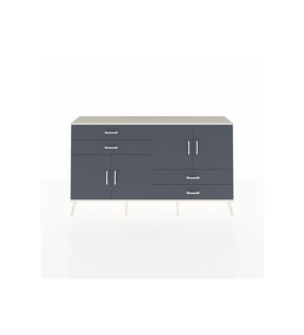 Arges Konsol 3 Raflı 4 Çekmeceli 4 Kapaklı 176x30x99 Aytaşı-Antrasit