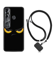 Tecno Spark 6 6 Go 8C 8 Pro 7 7 Pro Kılıf Boyun Askılı Silikon Black Eyes 1644