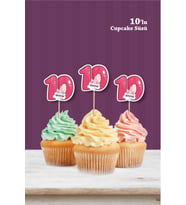 Unicorn Temalı * 10 (on) Yaşında Cupcake Süsü '10lu