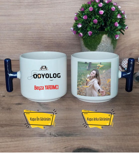 Odyolog Kupa Bardak Fotoğraflı T Lacivert Kulplu Tıp Bayramı Hediyesi