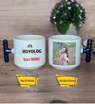Odyolog Kupa Bardak Fotoğraflı T Lacivert Kulplu Tıp Bayramı Hediyesi