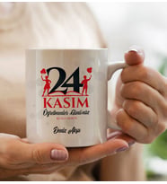 BK Gift Kişiye Özel Öğretmenler Günü Tasarımlı Beyaz Kupa Bardak - 11, Öğretmene Hediye, Öğretmenler Günü