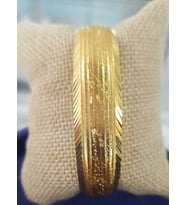 VOG 24 AYAR ALTIN KAPLAMA  15 MM SİMLİ ŞARNEL  BİLEZİK (Sarı)