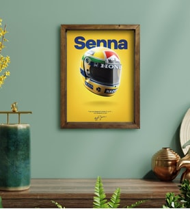 BK Gift F1 Senna Tasarımlı Doğal Masif Ahşap Çerçeveli Tablo 30x40cm-1
