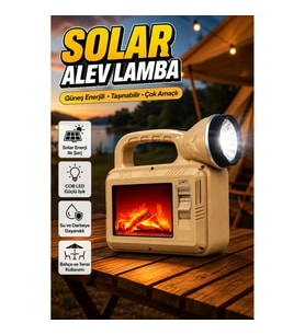 Solar COB Alev Efektli Lamba Güneş Enerjili Suya Dayanıklı Taşınabilir Dış Mekan Aydınlatma