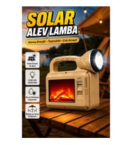 Solar COB Alev Efektli Lamba Güneş Enerjili Suya Dayanıklı Taşınabilir Dış Mekan Aydınlatma