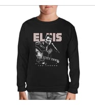 Elvis Presley - The Legend Siyah Çocuk Sweatshirt