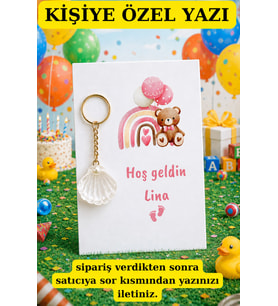 15 Adet Kız Bebekli İstiridye Anahtarlık - Kişiye Özel Yazı - Çocuk Konsept Hediye - Mevlit Hediye