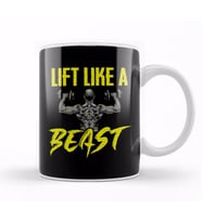 Awesome Lift Like a Beast Weightlifting Gym Kupa Bardak Porselen
