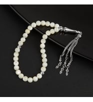 Sedef Doğal Taş Tesbih 33lük - 8mm (Çok Renkli)
