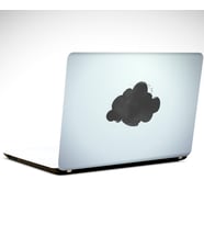 Siyah Bulut Laptop Sticker 10 İnch (25X19CM)