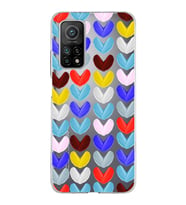 PrintiFy Xiaomi Mi 10T ile Uyumlu 1mm Slim Fit Water Color 1 Baskılı Şeffaf  Kılıf