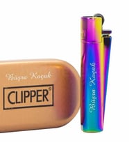 Kişiye Özel Clipper Marka Metal Çakmak - Renk Seçenekli (Karışık)