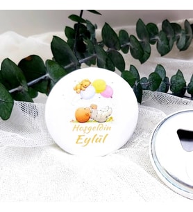 15 Adet Balonlu Kız Bebek Baskılı Yenidoğan Hediyelik-