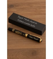 Kişiye Özel İsim Baskılı Gold Besmeleli Roller Kalem İmza Kalemi Özel Kutulu Lüx Hediyelik