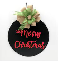 Lora Davet Yılbaşı Süsleri Marry Christmas Kapı Süsü (1 Adet) Siyah - 16170